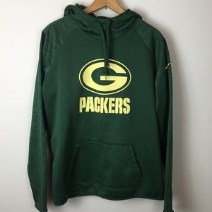 Nike NFL Team Apparel Green Bay Packers Dri-Fit Bonded Fleece Hoody Large